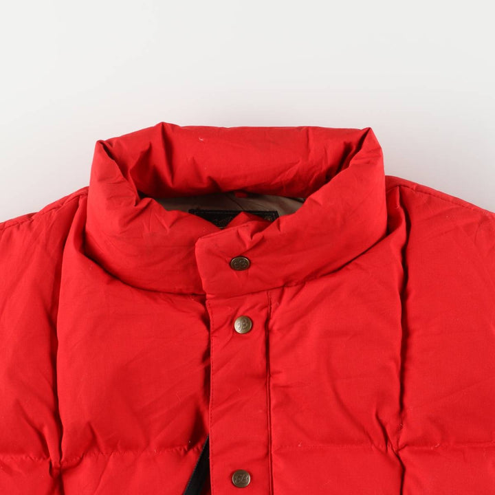 Vintage 1970'S Eddie Bauer black tag goose down vest, made in the USA, men's size XL polyester red type Vintage Second Hand