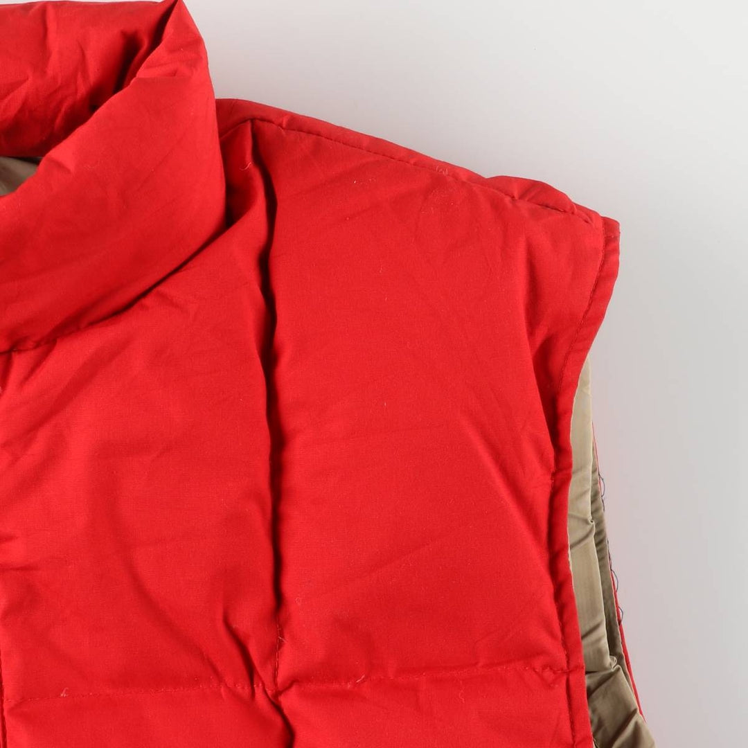 Vintage 1970'S Eddie Bauer black tag goose down vest, made in the USA, men's size XL polyester red type Vintage Second Hand