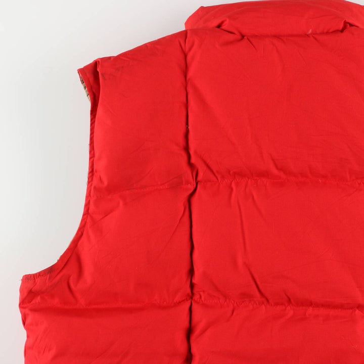 Vintage 1970'S Eddie Bauer black tag goose down vest, made in the USA, men's size XL polyester red type Vintage Second Hand
