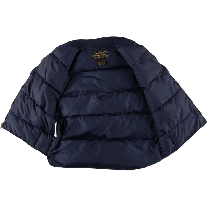 Vintage 80s-90'S Eddie Bauer black tag goose down vest, men's size L Nylon navy blue type Vintage Second Hand