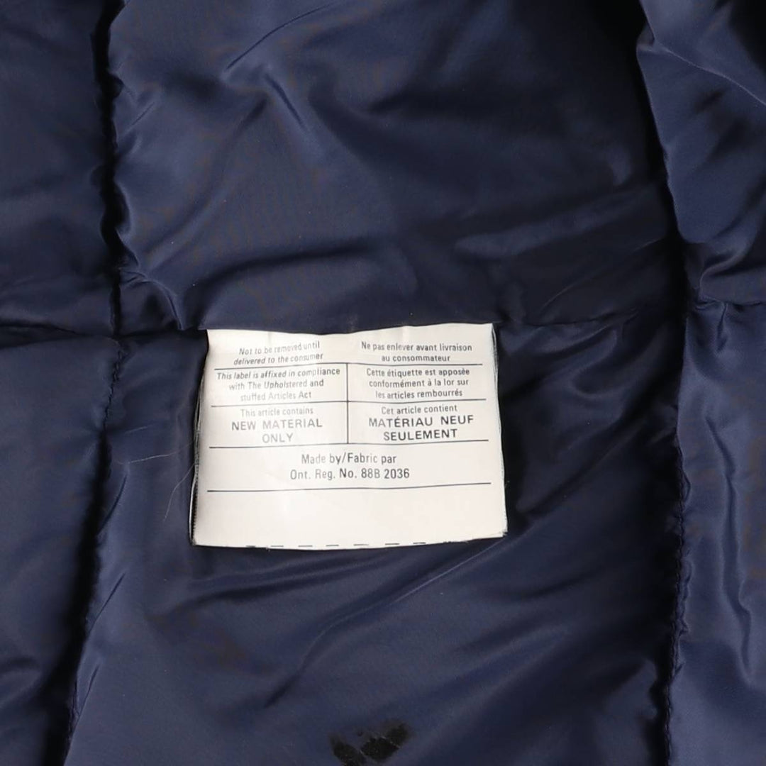 Vintage 80s-90'S Eddie Bauer black tag goose down vest, men's size L Nylon navy blue type Vintage Second Hand