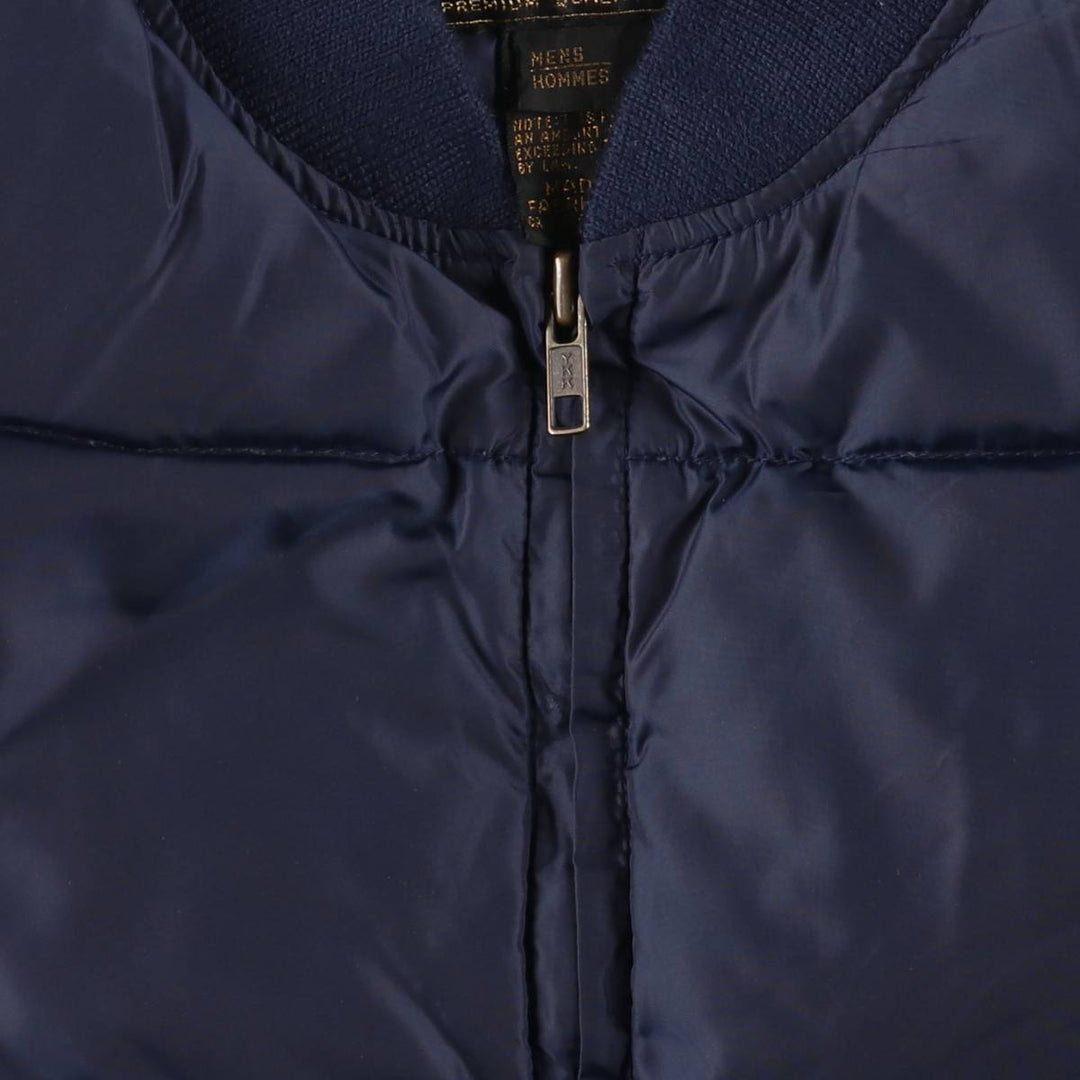 Vintage 80s-90'S Eddie Bauer black tag goose down vest, men's size L Nylon navy blue type Vintage Second Hand