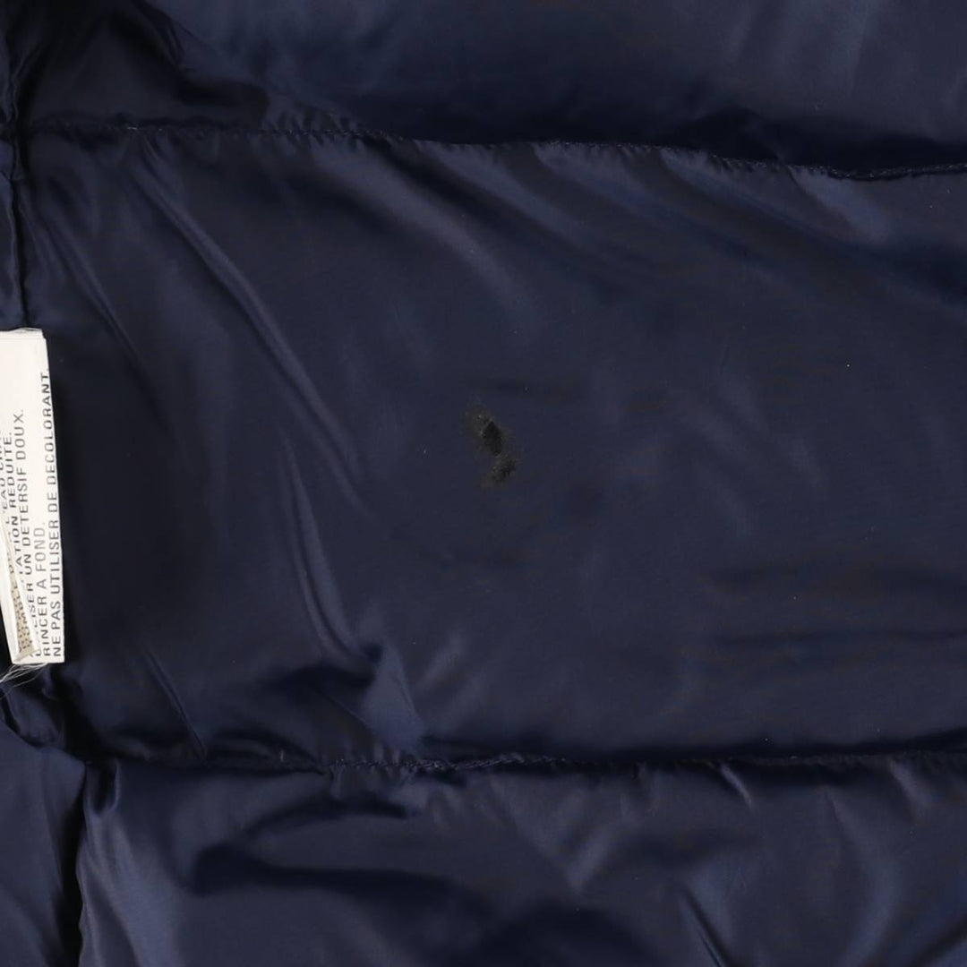 Vintage 80s-90'S Eddie Bauer black tag goose down vest, men's size L Nylon navy blue type Vintage Second Hand