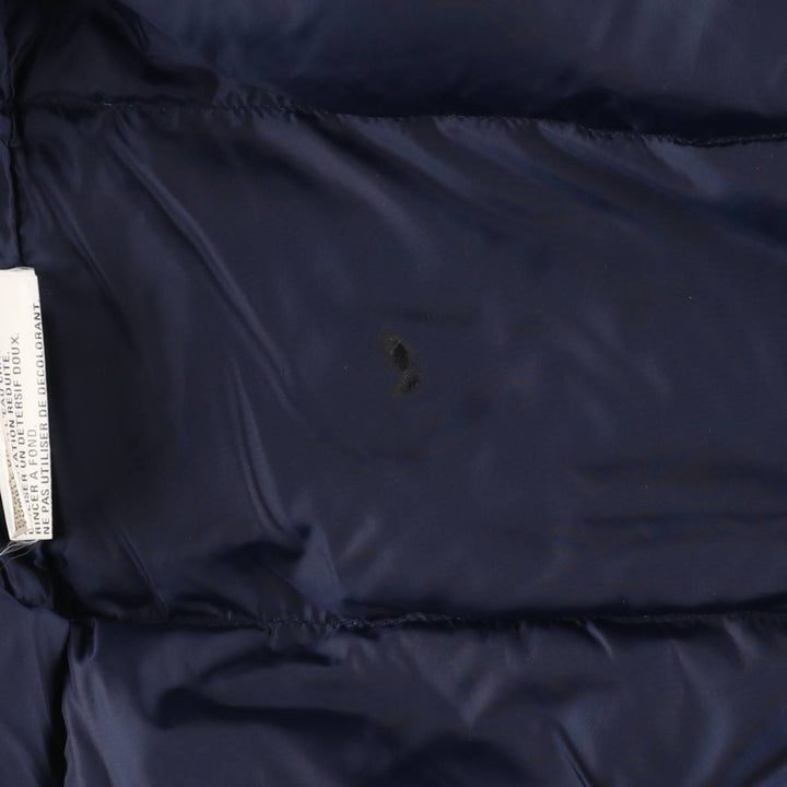 Vintage 80s-90'S Eddie Bauer black tag goose down vest, men's size L Nylon navy blue type Vintage Second Hand