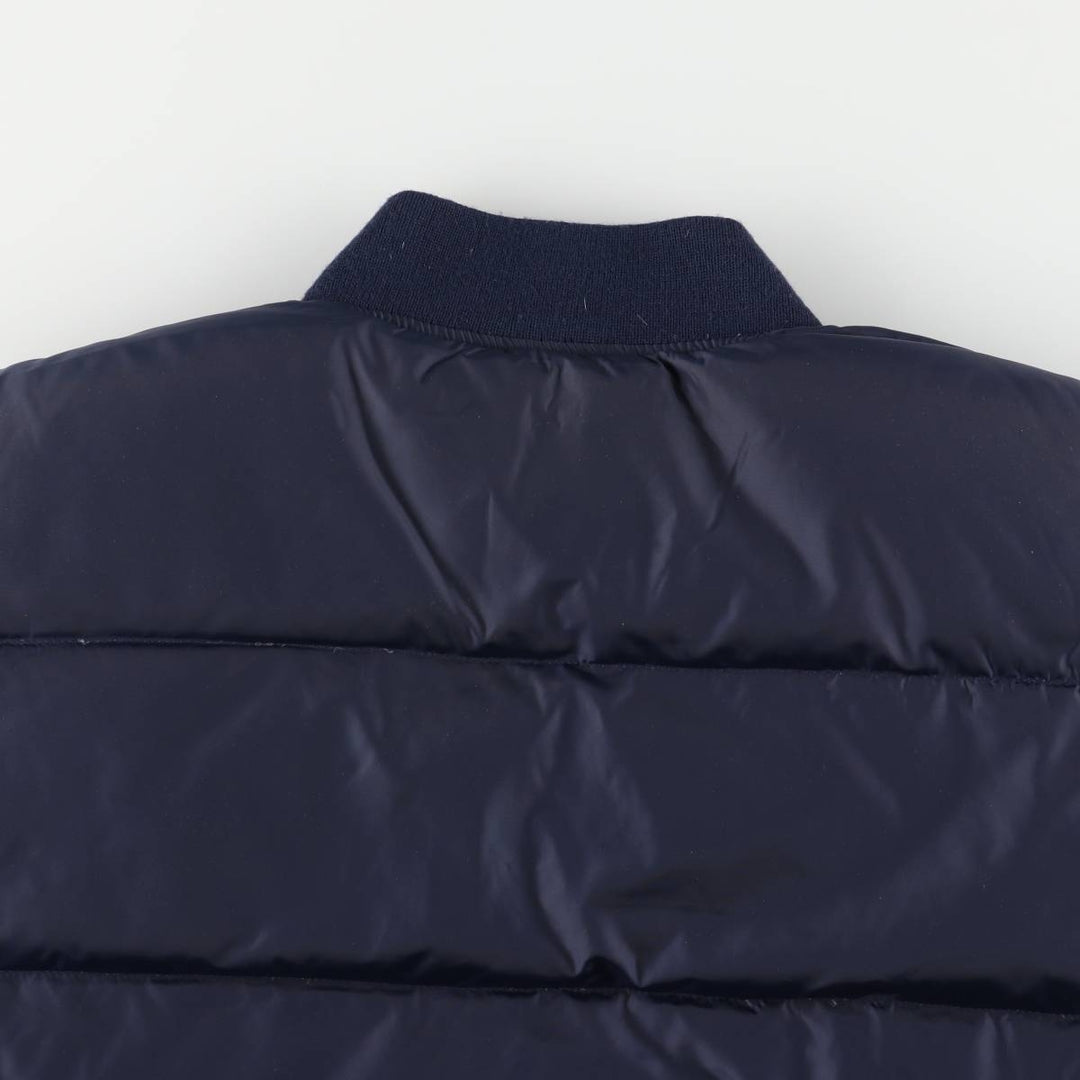 Vintage 80s-90'S Eddie Bauer black tag goose down vest, men's size L Nylon navy blue type Vintage Second Hand