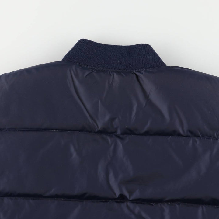 Vintage 80s-90'S Eddie Bauer black tag goose down vest, men's size L Nylon navy blue type Vintage Second Hand