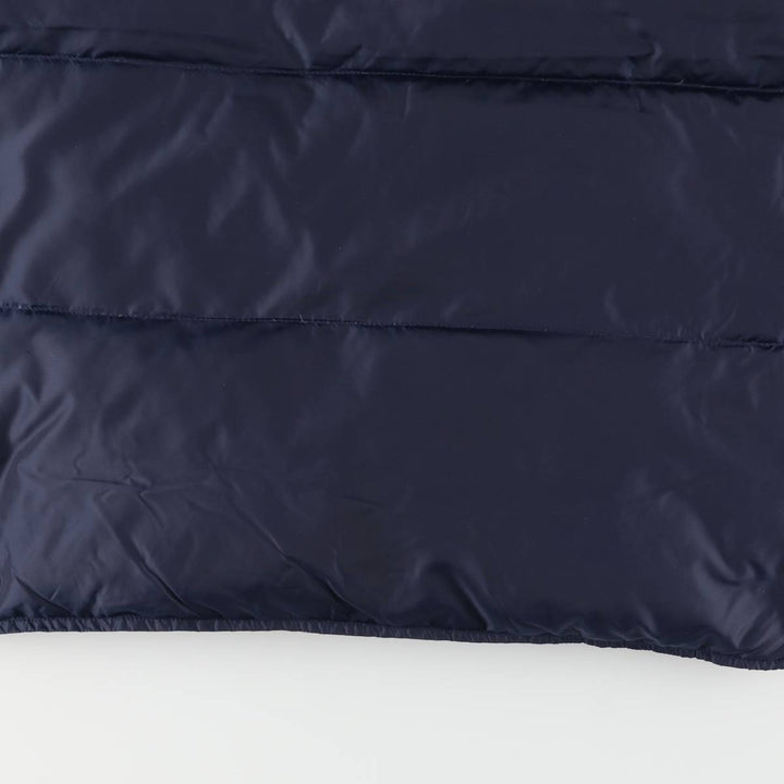 Vintage 80s-90'S Eddie Bauer black tag goose down vest, men's size L Nylon navy blue type Vintage Second Hand