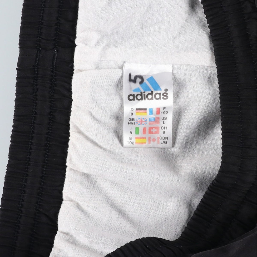 90'S Adidas Warm-Up Pants, Nylon, Shaka Shaka Pants, Men's Size L, Vintage polyester black type Vintage Second Hand