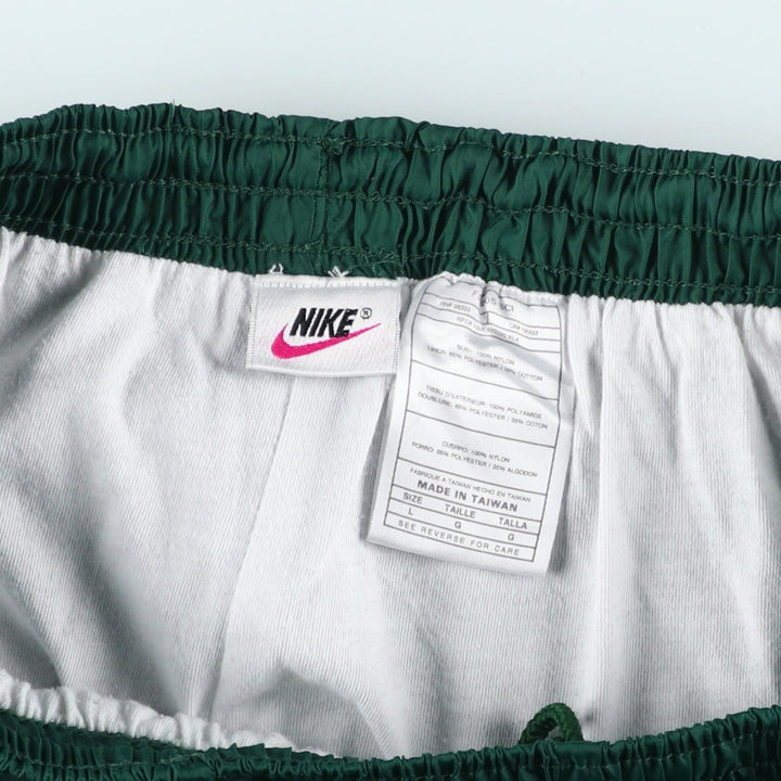 90s-00'S Nike Nylon Pants, Shaka Shaka Pants, Men's Size L Nylon green type Vintage Second Hand