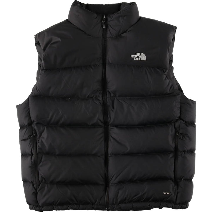 The North Face 700 Fill Power Goose Down Vest, Men's XL Nylon black type Vintage Second Hand