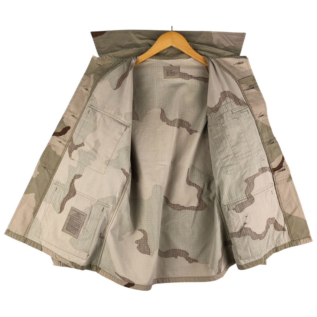 Authentic 1990'S US Military USAF Camouflage Pattern 3C Desert Camo Ripstop Military Jacket, Made in USA, Small-Short, Men's Size Small Nylon Khaki type brown Vintage Second Hand