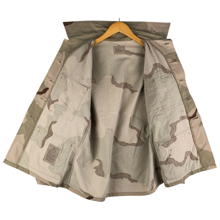 Authentic 1990'S US Military USAF Camouflage Pattern 3C Desert Camo Ripstop Military Jacket, Made in USA, Small-Short, Men's Size Small Nylon Khaki type brown Vintage Second Hand