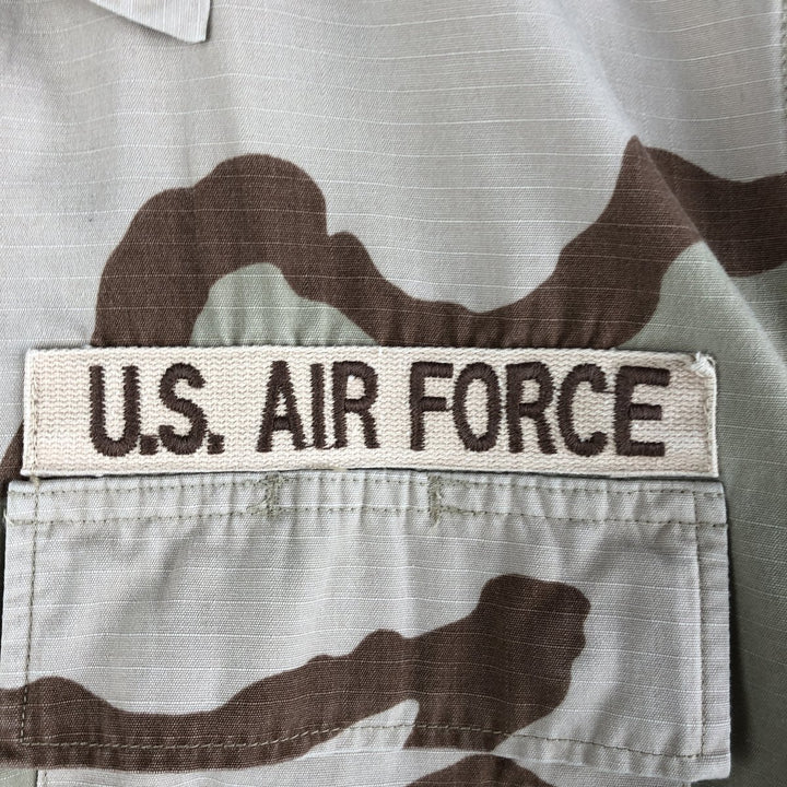 Authentic 1990'S US Military USAF Camouflage Pattern 3C Desert Camo Ripstop Military Jacket, Made in USA, Small-Short, Men's Size Small Nylon Khaki type brown Vintage Second Hand