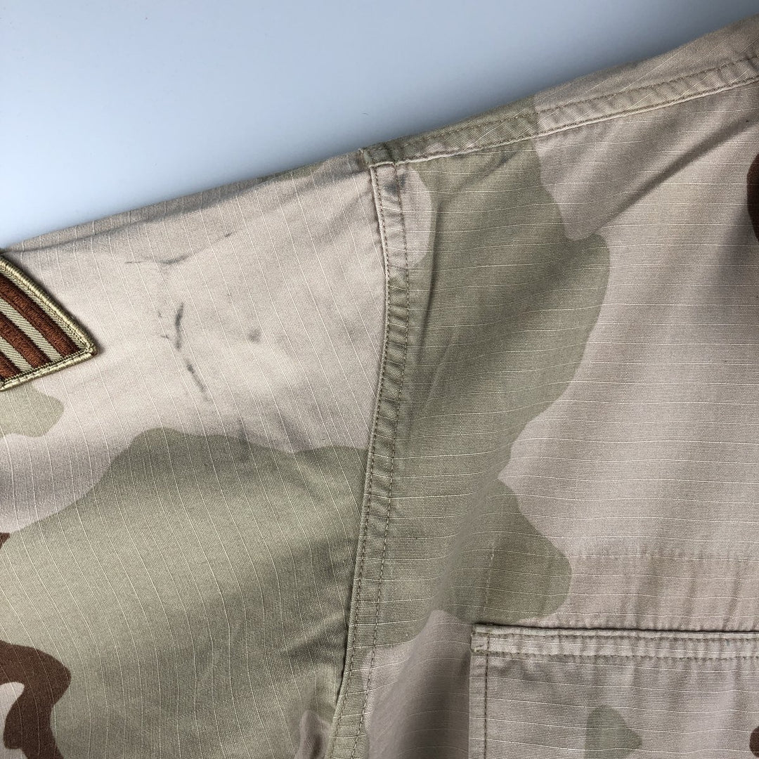 Authentic 1990'S US Military USAF Camouflage Pattern 3C Desert Camo Ripstop Military Jacket, Made in USA, Small-Short, Men's Size Small Nylon Khaki type brown Vintage Second Hand