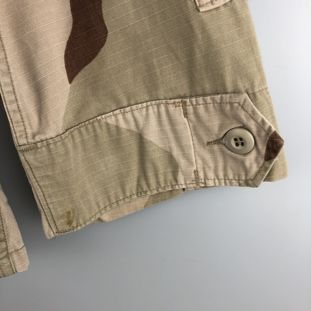 Authentic 1990'S US Military USAF Camouflage Pattern 3C Desert Camo Ripstop Military Jacket, Made in USA, Small-Short, Men's Size Small Nylon Khaki type brown Vintage Second Hand