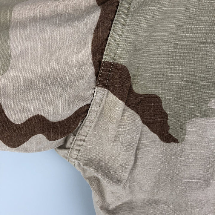 Authentic 1990'S US Military USAF Camouflage Pattern 3C Desert Camo Ripstop Military Jacket, Made in USA, Small-Short, Men's Size Small Nylon Khaki type brown Vintage Second Hand