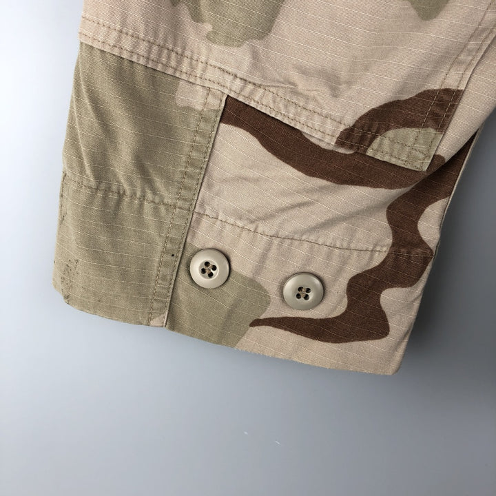 Authentic 1990'S US Military USAF Camouflage Pattern 3C Desert Camo Ripstop Military Jacket, Made in USA, Small-Short, Men's Size Small Nylon Khaki type brown Vintage Second Hand