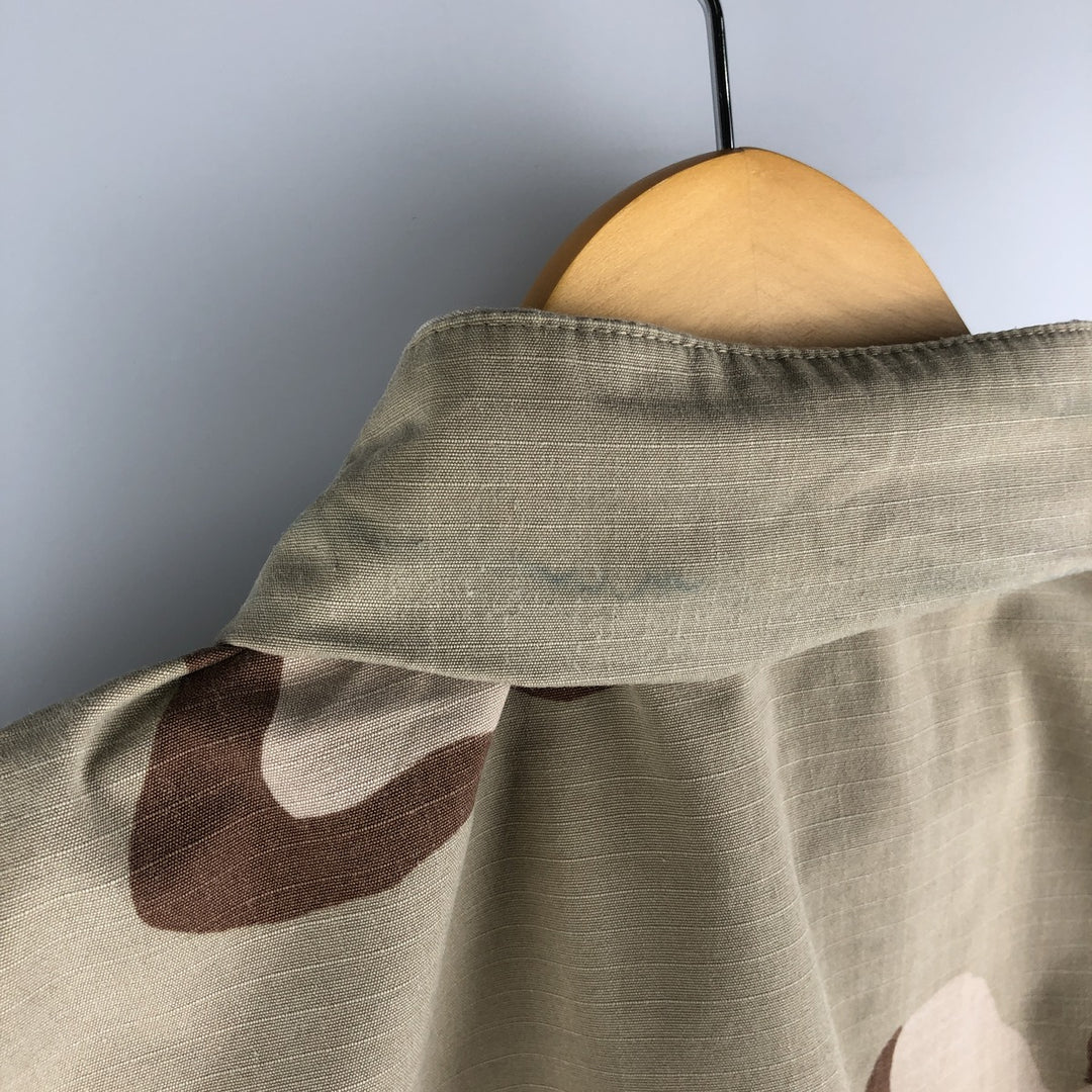 Authentic 1990'S US Military USAF Camouflage Pattern 3C Desert Camo Ripstop Military Jacket, Made in USA, Small-Short, Men's Size Small Nylon Khaki type brown Vintage Second Hand