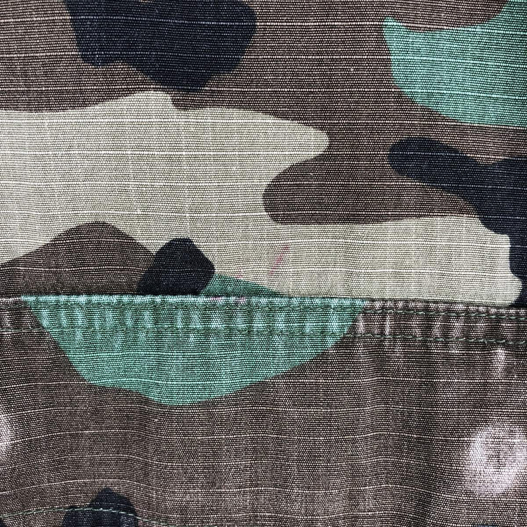 90'S US Military Camouflage Woodland Camo Ripstop Military Jacket, Made in USA, Small Regular, Men's Size Small cotton Khaki type Vintage Second Hand