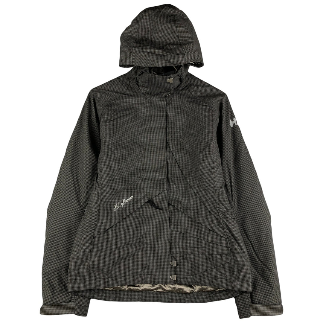 Helly Hansen Houndstooth Pattern Padded Mountain Parka/Shell Jacket/Puffer Jacket, Women's Size M polyamide black type Vintage Second Hand