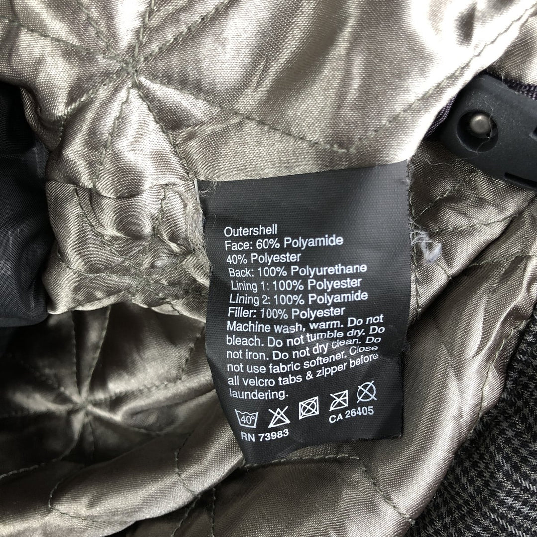 Helly Hansen Houndstooth Pattern Padded Mountain Parka/Shell Jacket/Puffer Jacket, Women's Size M polyamide black type Vintage Second Hand