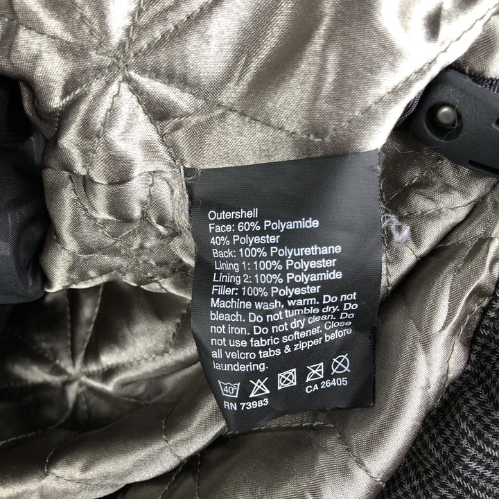 Helly Hansen Houndstooth Pattern Padded Mountain Parka/Shell Jacket/Puffer Jacket, Women's Size M polyamide black type Vintage Second Hand