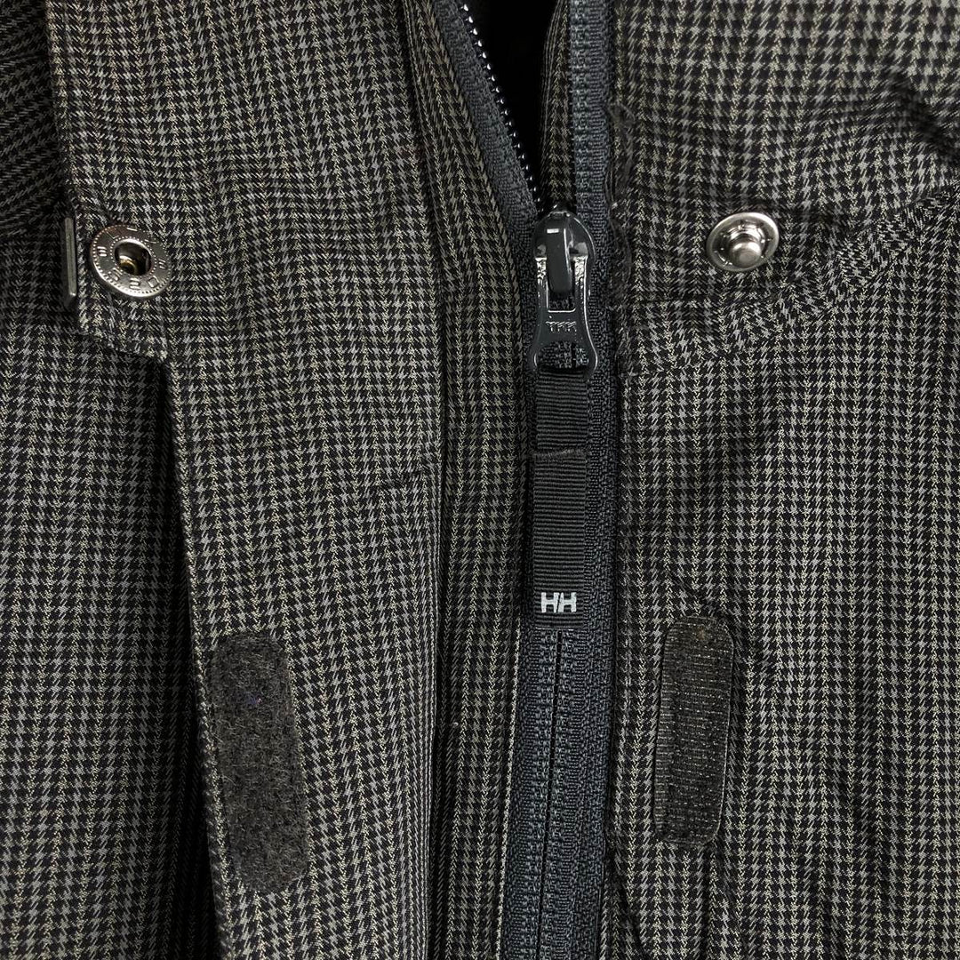 Helly Hansen Houndstooth Pattern Padded Mountain Parka/Shell Jacket/Puffer Jacket, Women's Size M polyamide black type Vintage Second Hand