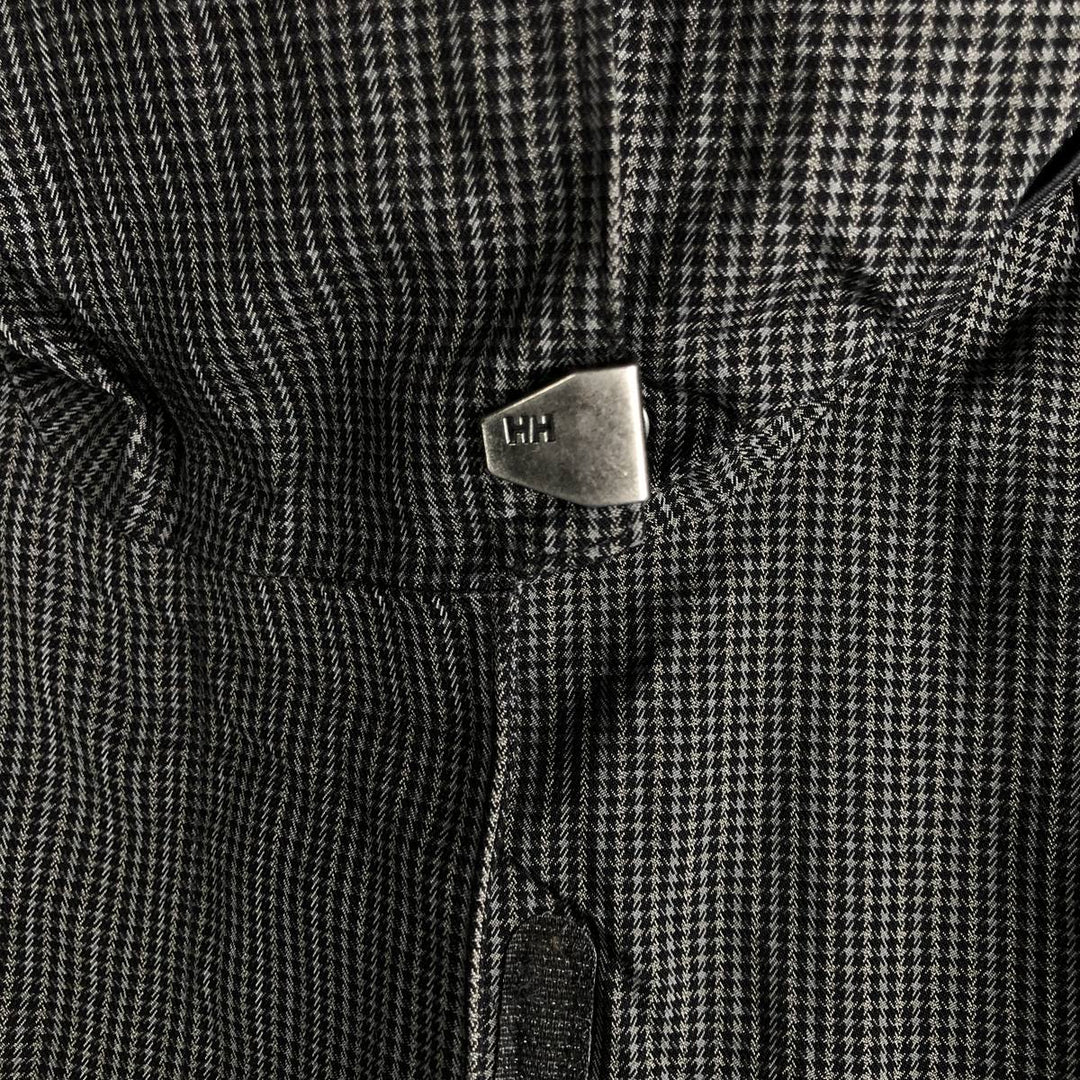 Helly Hansen Houndstooth Pattern Padded Mountain Parka/Shell Jacket/Puffer Jacket, Women's Size M polyamide black type Vintage Second Hand