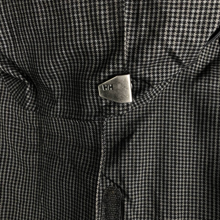 Helly Hansen Houndstooth Pattern Padded Mountain Parka/Shell Jacket/Puffer Jacket, Women's Size M polyamide black type Vintage Second Hand