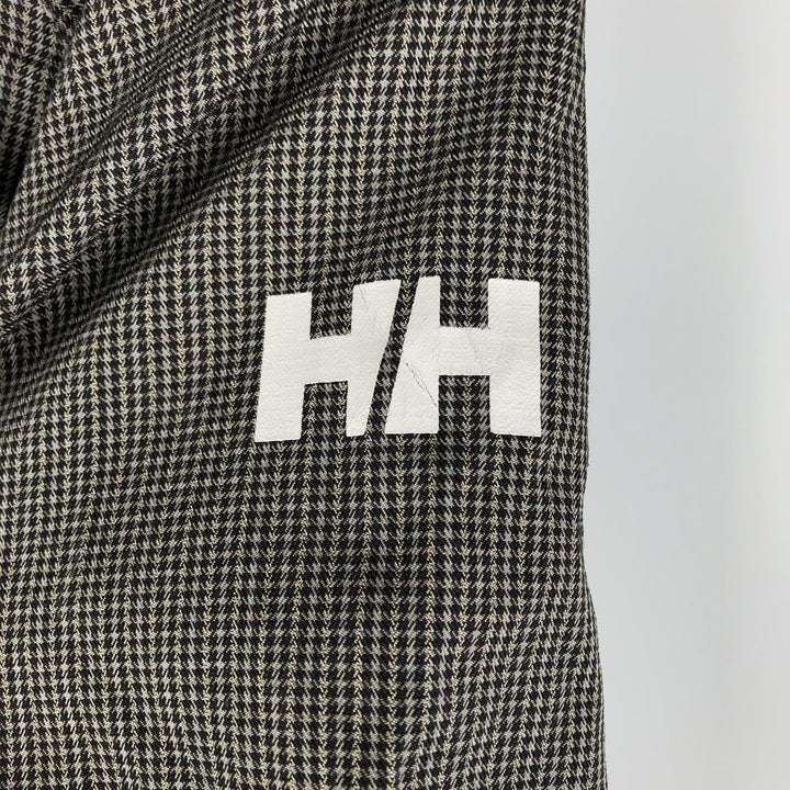 Helly Hansen Houndstooth Pattern Padded Mountain Parka/Shell Jacket/Puffer Jacket, Women's Size M polyamide black type Vintage Second Hand
