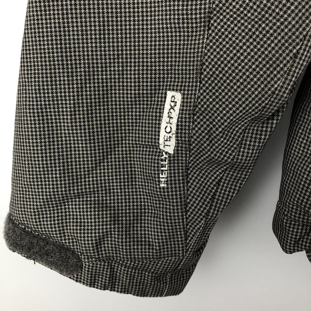 Helly Hansen Houndstooth Pattern Padded Mountain Parka/Shell Jacket/Puffer Jacket, Women's Size M polyamide black type Vintage Second Hand