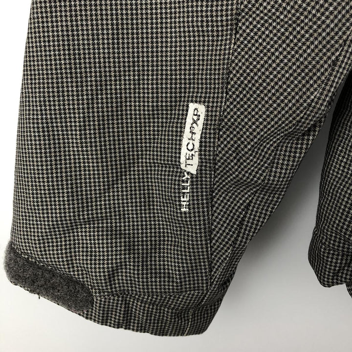 Helly Hansen Houndstooth Pattern Padded Mountain Parka/Shell Jacket/Puffer Jacket, Women's Size M polyamide black type Vintage Second Hand
