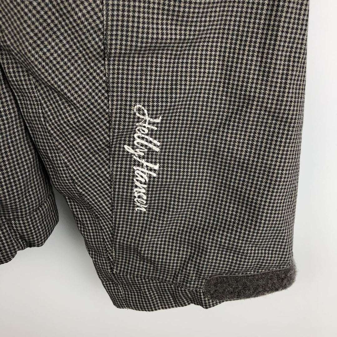 Helly Hansen Houndstooth Pattern Padded Mountain Parka/Shell Jacket/Puffer Jacket, Women's Size M polyamide black type Vintage Second Hand