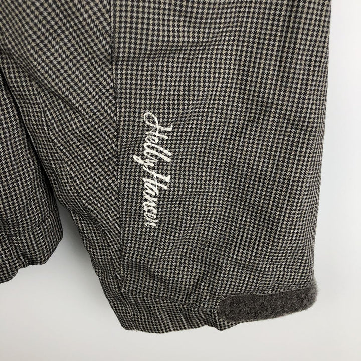 Helly Hansen Houndstooth Pattern Padded Mountain Parka/Shell Jacket/Puffer Jacket, Women's Size M polyamide black type Vintage Second Hand