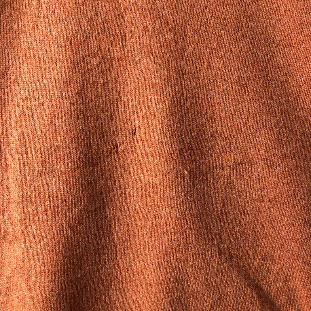 Oversized Lacoste V-neck lambswool knit sweater, size 9, men's XXXL Lamb wool orange type Vintage Second Hand