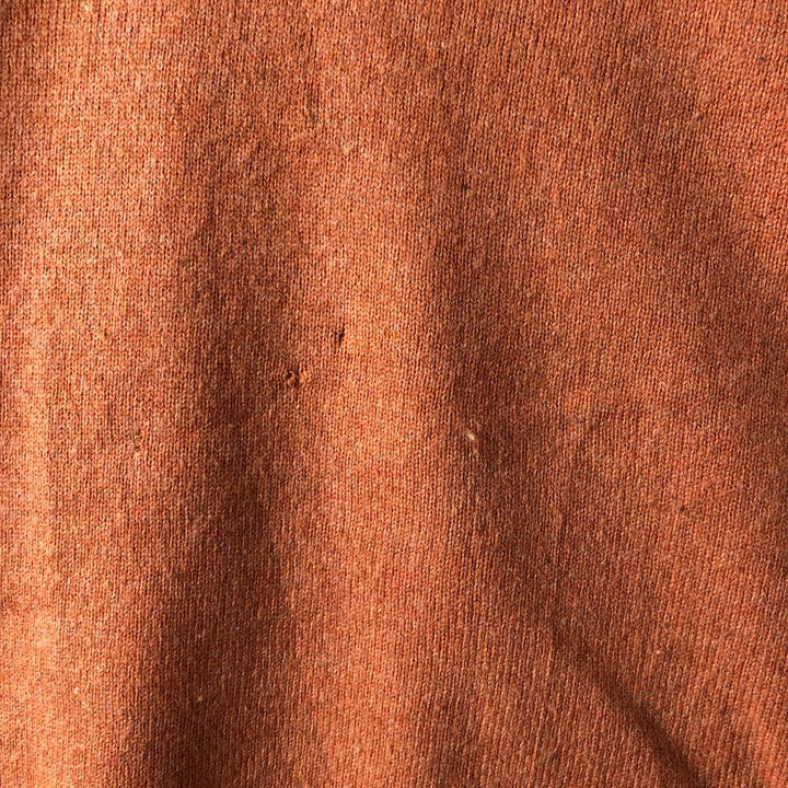 Oversized Lacoste V-neck lambswool knit sweater, size 9, men's XXXL Lamb wool orange type Vintage Second Hand