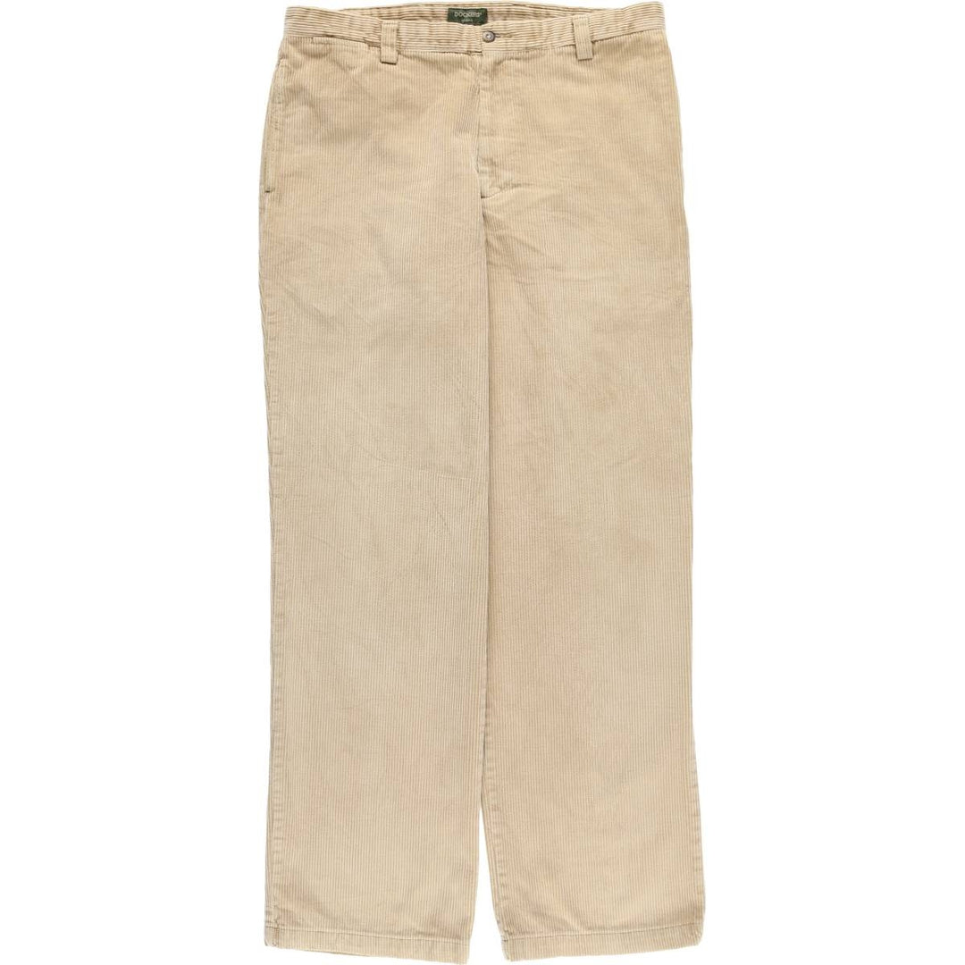 90'S Dockers Khakis Wide-Ribbed Corduroy Pants, Men's, Vintage, Size W37 cotton Beige type Vintage Second Hand