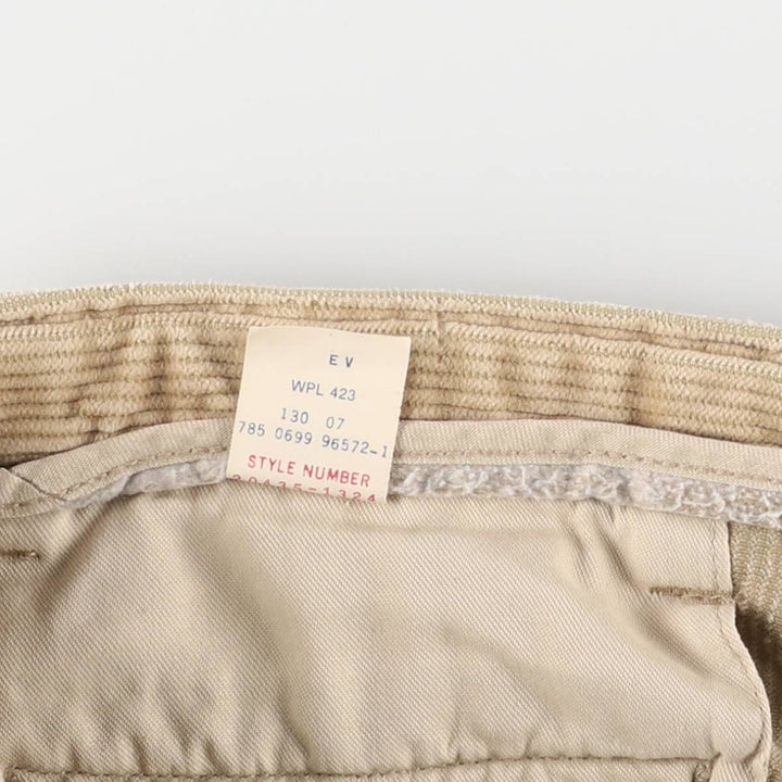 90'S Dockers Khakis Wide-Ribbed Corduroy Pants, Men's, Vintage, Size W37 cotton Beige type Vintage Second Hand