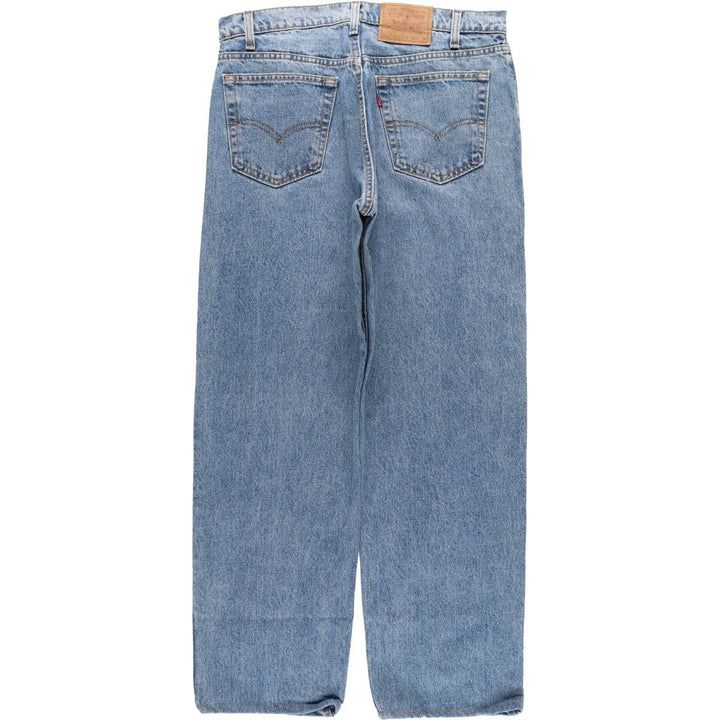 90'S Levi's 555-4891 Relaxed Fit Straight Leg Tapered Denim Pants, Made in USA, Men's Size 36 (Vintage) cotton blue type Vintage Second Hand
