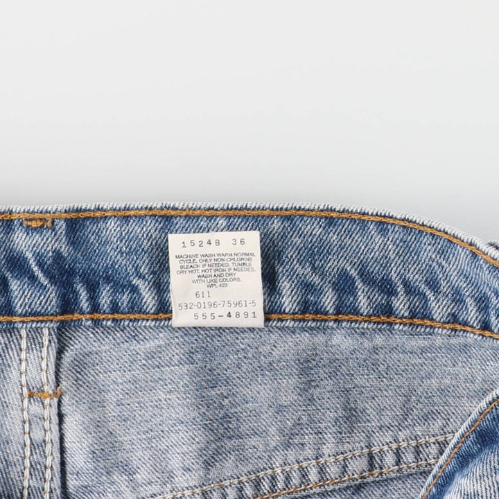 90'S Levi's 555-4891 Relaxed Fit Straight Leg Tapered Denim Pants, Made in USA, Men's Size 36 (Vintage) cotton blue type Vintage Second Hand