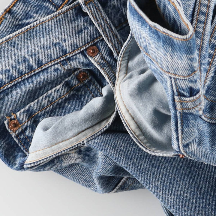 90'S Levi's 555-4891 Relaxed Fit Straight Leg Tapered Denim Pants, Made in USA, Men's Size 36 (Vintage) cotton blue type Vintage Second Hand
