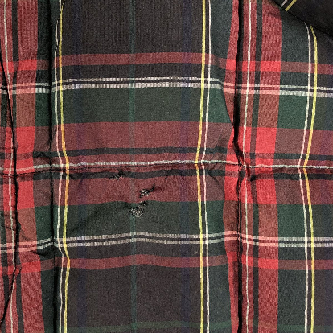 2000'S Eddie Bauer Tartan Check Goose Down Vest, Men's XL polyester red type Vintage Second Hand