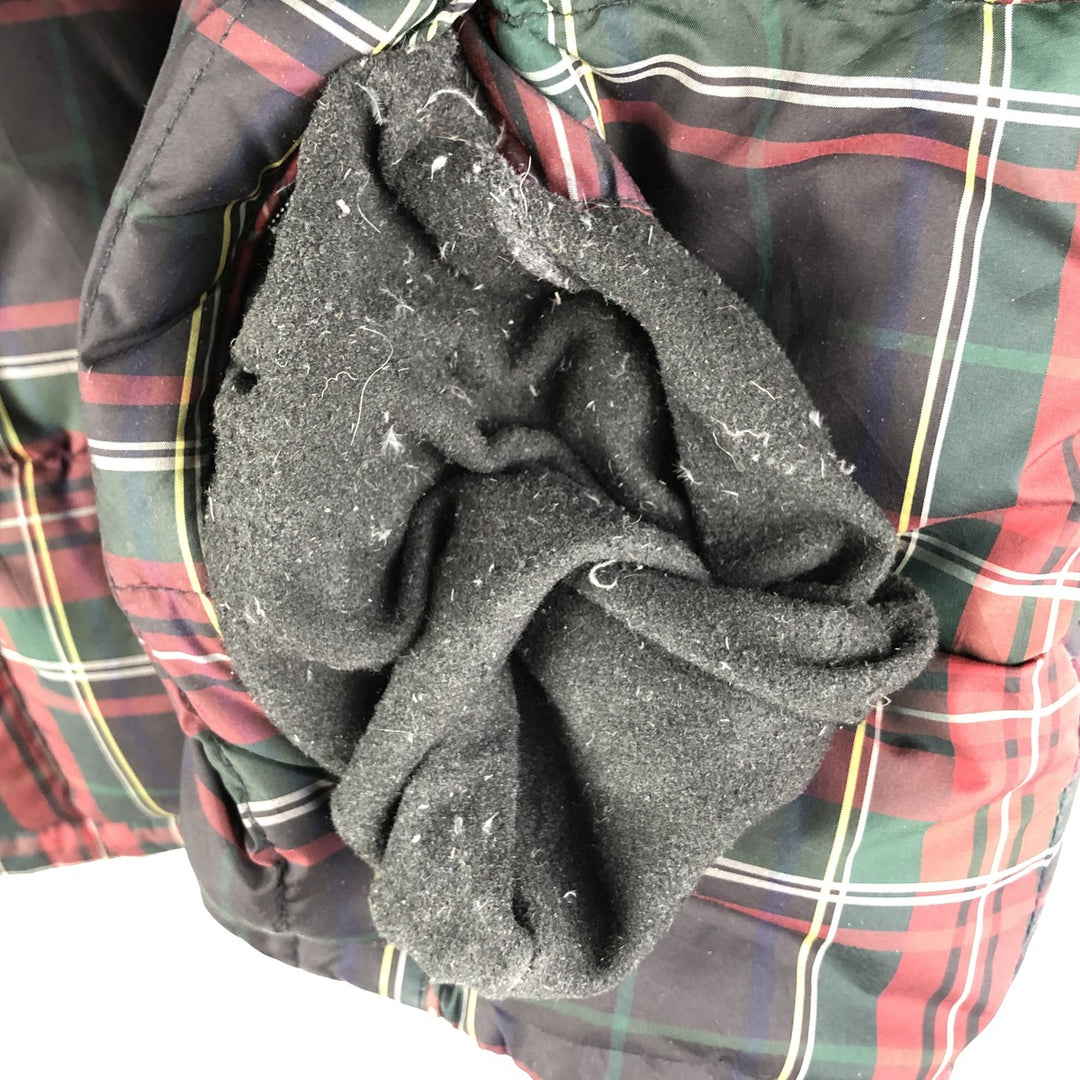 2000'S Eddie Bauer Tartan Check Goose Down Vest, Men's XL polyester red type Vintage Second Hand