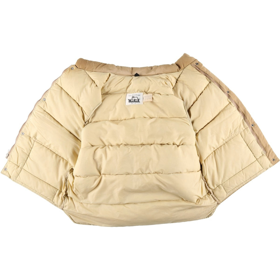 Vintage 1970'S WOOLRICH down vest, men's size XL cotton Beige type Vintage Second Hand