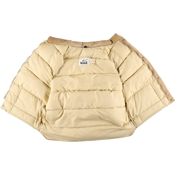 Vintage 1970'S WOOLRICH down vest, men's size XL cotton Beige type Vintage Second Hand