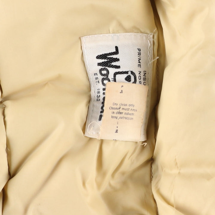 Vintage 1970'S WOOLRICH down vest, men's size XL cotton Beige type Vintage Second Hand