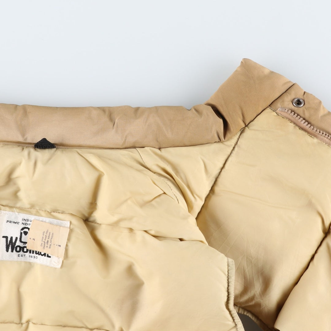 Vintage 1970'S WOOLRICH down vest, men's size XL cotton Beige type Vintage Second Hand
