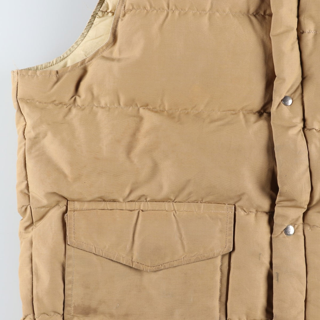Vintage 1970'S WOOLRICH down vest, men's size XL cotton Beige type Vintage Second Hand
