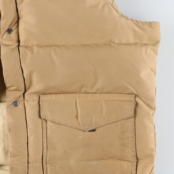 Vintage 1970'S WOOLRICH down vest, men's size XL cotton Beige type Vintage Second Hand