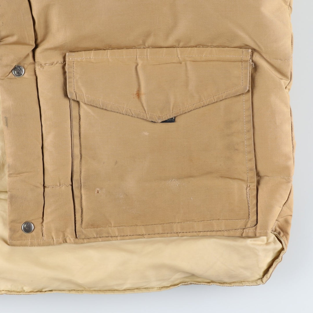 Vintage 1970'S WOOLRICH down vest, men's size XL cotton Beige type Vintage Second Hand